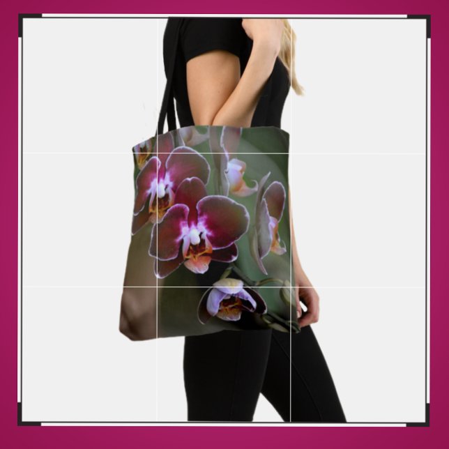Bolsa Tote Orquídeas Roxas Flores Botânicas (Criador carregado)