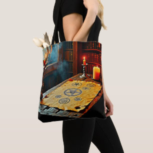 Bolsa Tote Ortografia Antiga em um Rolamento Místico