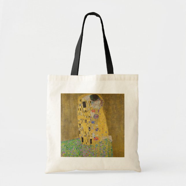 Bolsa Tote Os amantes beijando o abraço de Gustav Klimt (Frente)
