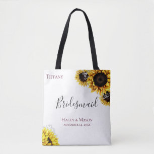Bolsa Tote Os campos do girassol personalizaram a dama de