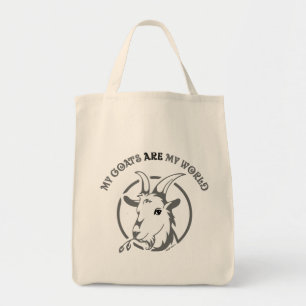 Bolsa Tote OS CAPRINOS SÃO O MEU MUNDO   por TotallyGoatally