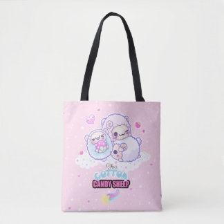 Bolsa Tote Os carneiros bonitos do algodão doce