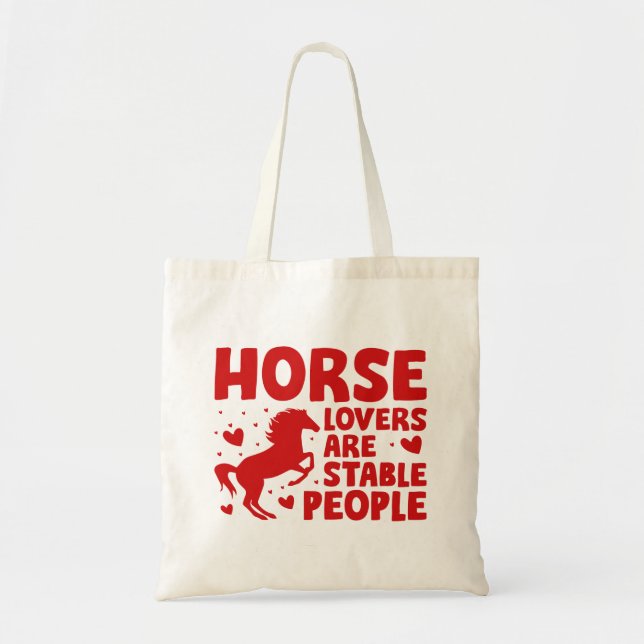 Bolsa Tote Os Cavalos São Pessoas Estáveis (Frente)