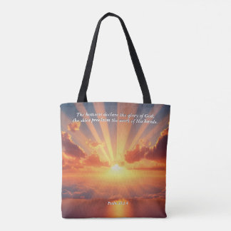 Bolsa Tote Os Céus Declaram a Glória: Deus & Verso da Criação