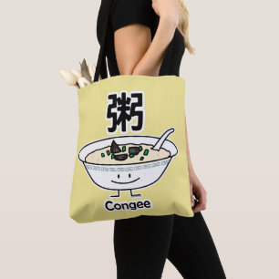 Bolsa Tote Os chineses da bacia do gruel do papa de aveia do