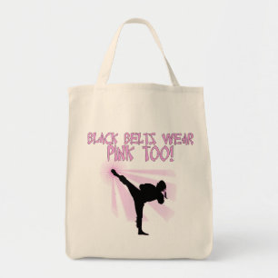 Bolsa Tote Os cinturões negros vestem o rosa demasiado!