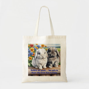 Bolsa Tote Os Coelhos Falam Lop Olhando Coelhinho