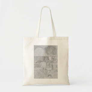 Bolsa Tote Os Desafiadores Arte e Tashi (Cinza Claro)