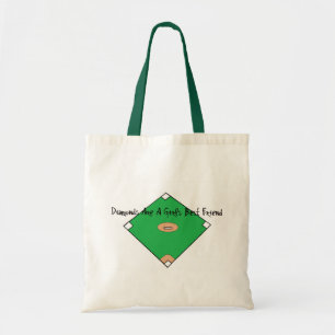 Bolsa Tote Os diamantes de basebol são melhores amigos das