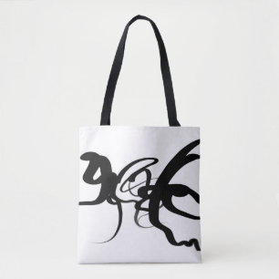 Bolsa Tote Os drivers: Abstrato preto e branco