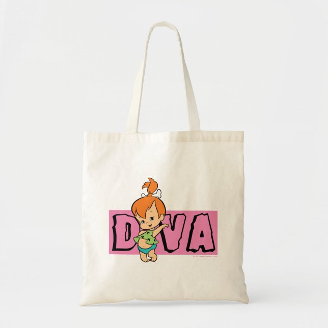 Bolsa Tote Os Flintstones | Bolhas - Pequeno Diva (Frente)
