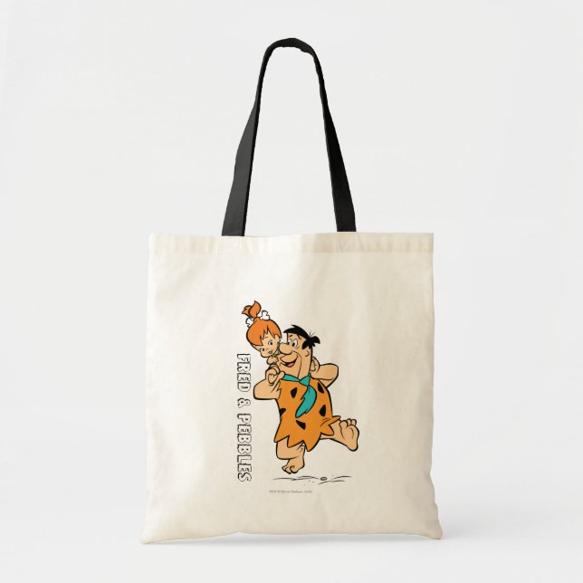 Bolsa Tote Os Flintstones | Fred & Pebbles Flintstone (Frente)