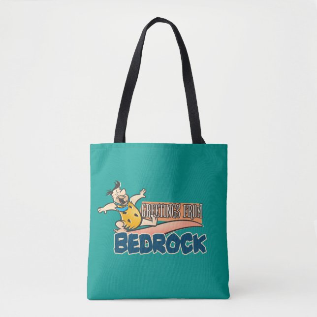 Bolsa Tote Os Flintstones | Fred - Saudações De Bedrock (Frente)