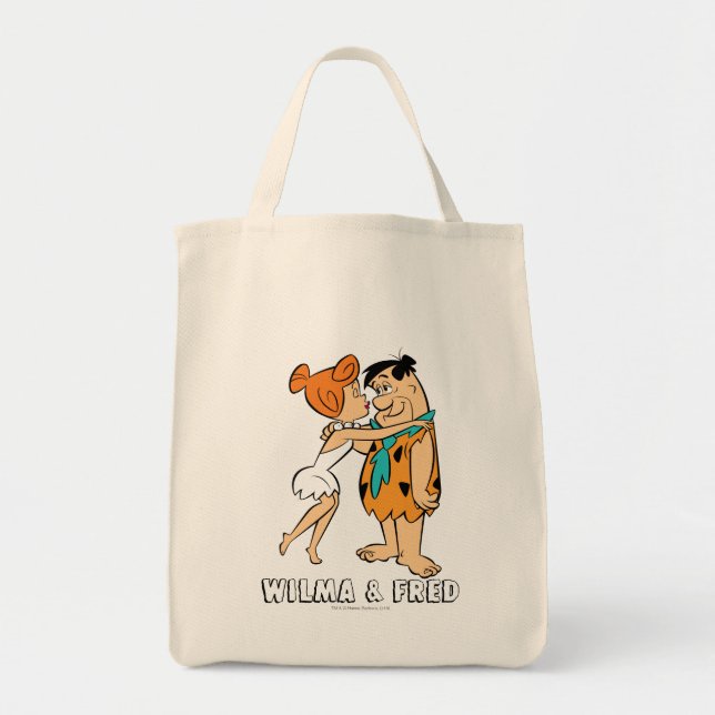 Bolsa Tote Os Flintstones | Wilma Kissing Fred (Frente)