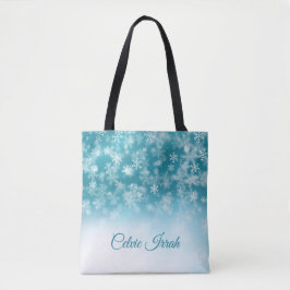 Bolsa Tote Os flocos de neve elegantes personalizaram a