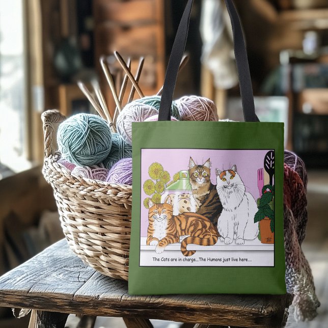 Bolsa Tote Os Gatos estão no comando (Criador carregado)