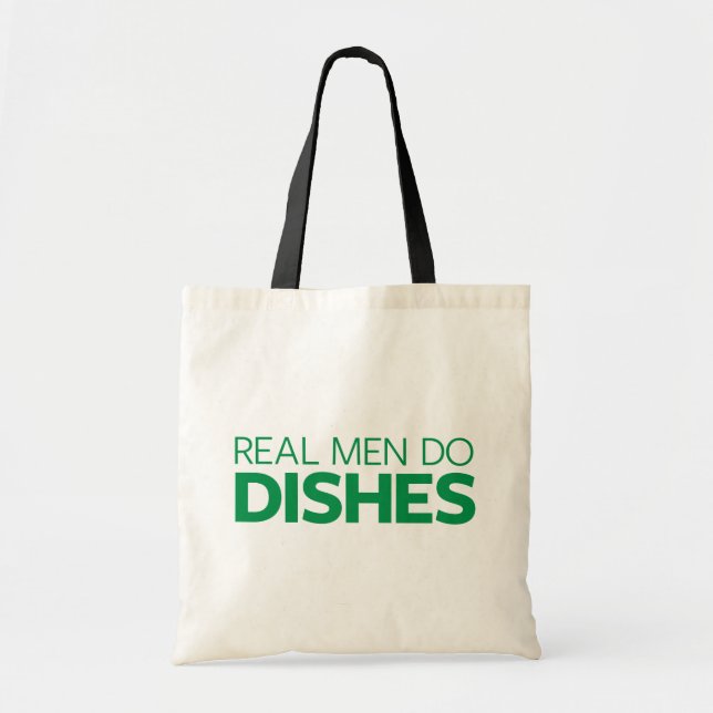 Bolsa Tote Os homens reais fazem pratos (Frente)
