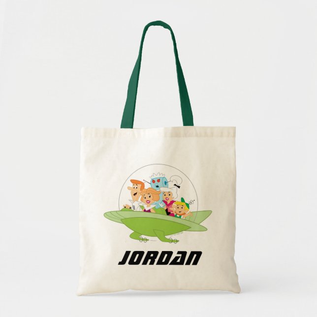 Bolsa Tote Os Jetsons | Família | Adicione seu nome (Frente)