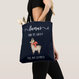 Bolsa Tote Os lamas fazem-no me feliz não tanto provérbio