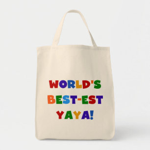 Bolsa Tote Os melhores presentes de Yaya no mundo das cores b