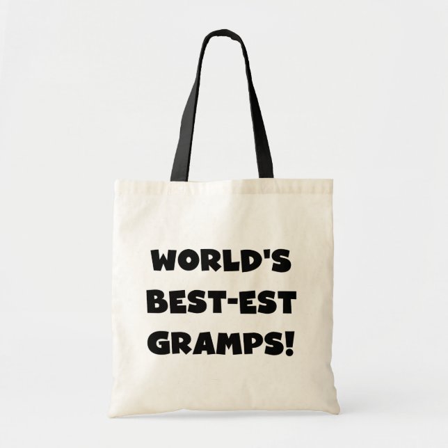 Bolsa Tote Os melhores presentes do mundo em texto negro (Frente)