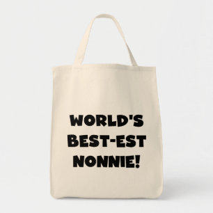 Bolsa Tote Os melhores presentes nonnie do mundo em texto neg