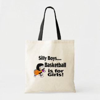 Bolsa Tote Os meninos parvos, basquetebol são para meninas
