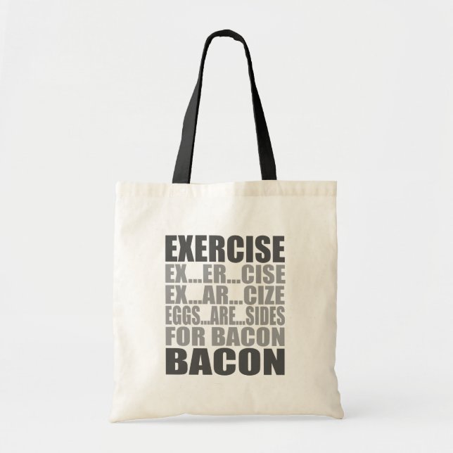 Bolsa Tote Os ovos do exercício são bacon dos lados (Frente)