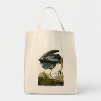 Bolsa Tote Os pássaros de John Audubon da garça-real de