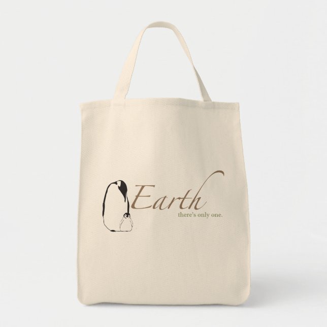Bolsa Tote Os pinguins salvar a terra (Frente)