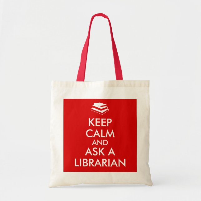Bolsa Tote Os presentes do bibliotecário mantêm a calma para (Frente)