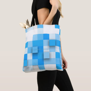 Bolsa Tote Os quadrados de SlipperyJoe - mosaico moderno trab