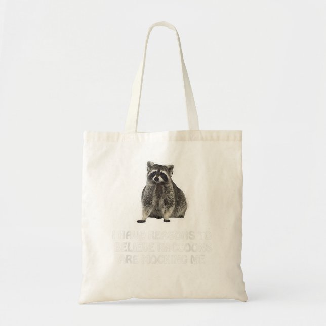 Bolsa Tote Os Raccoons Estão Me Chocando Humor Memor Engraçad (Frente)