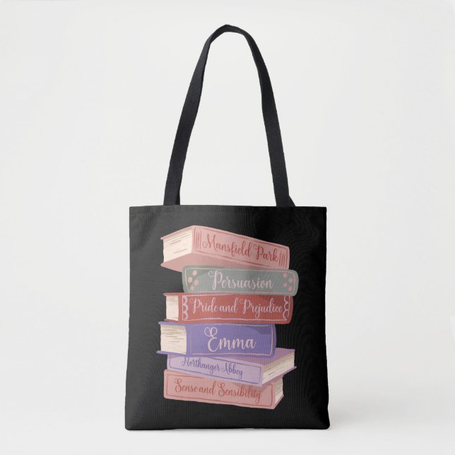 Bolsa Tote Os Romances de Jane Austen V (Frente)