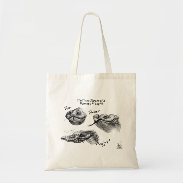 Bolsa Tote "Os três palcos de um Hognose Hissyfit " (Frente)