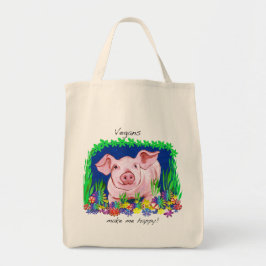 Bolsa Tote Os Vegans fazem-me a sacola feliz do mantimento
