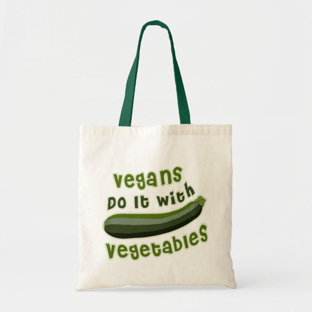 Bolsa Tote Os Vegans fazem-no com vegetais (Frente)