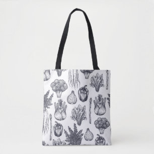Bolsa Tote Os vegetais frescos têm um padrão perfeito. Brocco