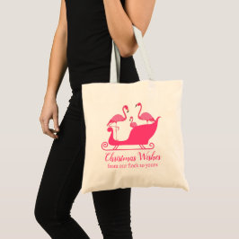 Bolsa Tote Os votos de Natal do Nosso Flamingo