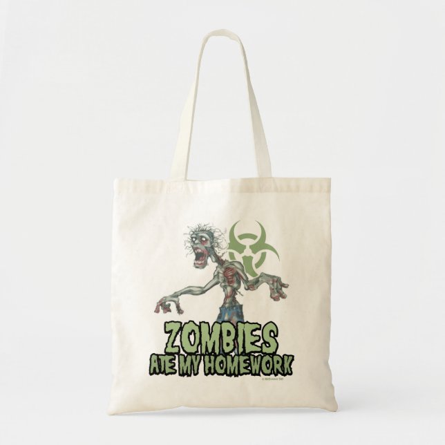 Bolsa Tote Os zombis comeram meus trabalhos de casa (Frente)
