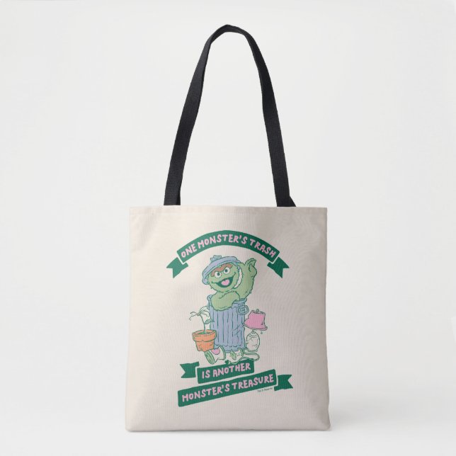 Bolsa Tote Oscar, o Grouch | Monster Treasure Graphic (Frente)