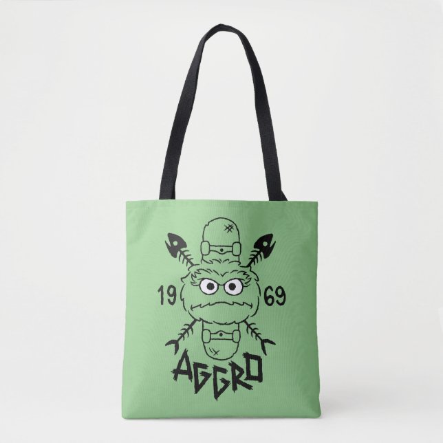 Bolsa Tote Oscar the Grouch Skate Logo - Aggro 1969 (Frente)