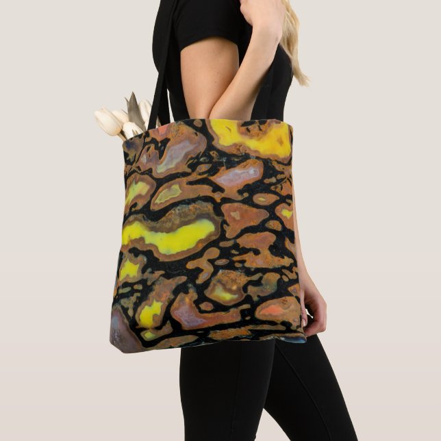 Bolsa Tote Osso de Dinossauro Multicolorido (Close Up)