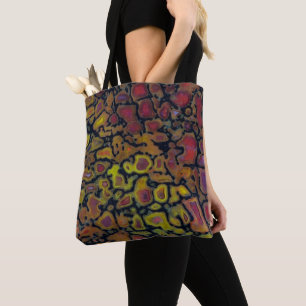 Bolsa Tote Osso de Dinossauro Petrificado Arco-íris