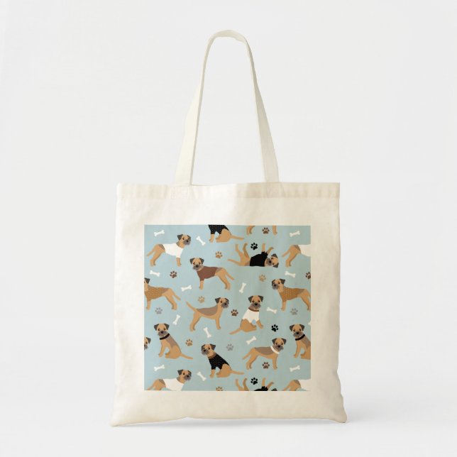 Bolsa Tote Ossos e patas de fronteira (Frente)
