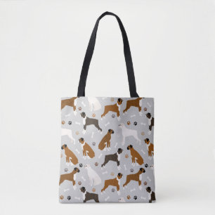 Bolsa Tote Ossos e patas do cão-boxim