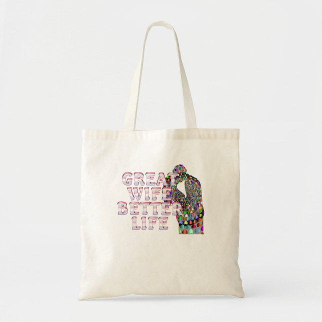 Bolsa Tote Ótima Esposa, Vida Melhor (Frente)