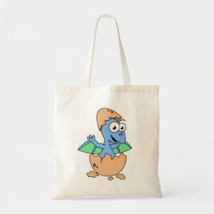 Bolsa Tote Ótima Ilustração De Um Bebê Pterodactyl Hatching.