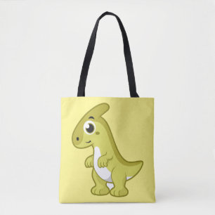 Bolsa Tote Ótima Ilustração De Um Dinossauro Parasaurolofico.