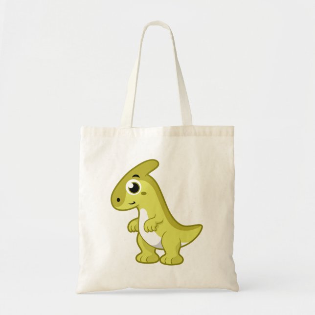 Bolsa Tote Ótima Ilustração De Um Dinossauro Parasaurolofico. (Frente)